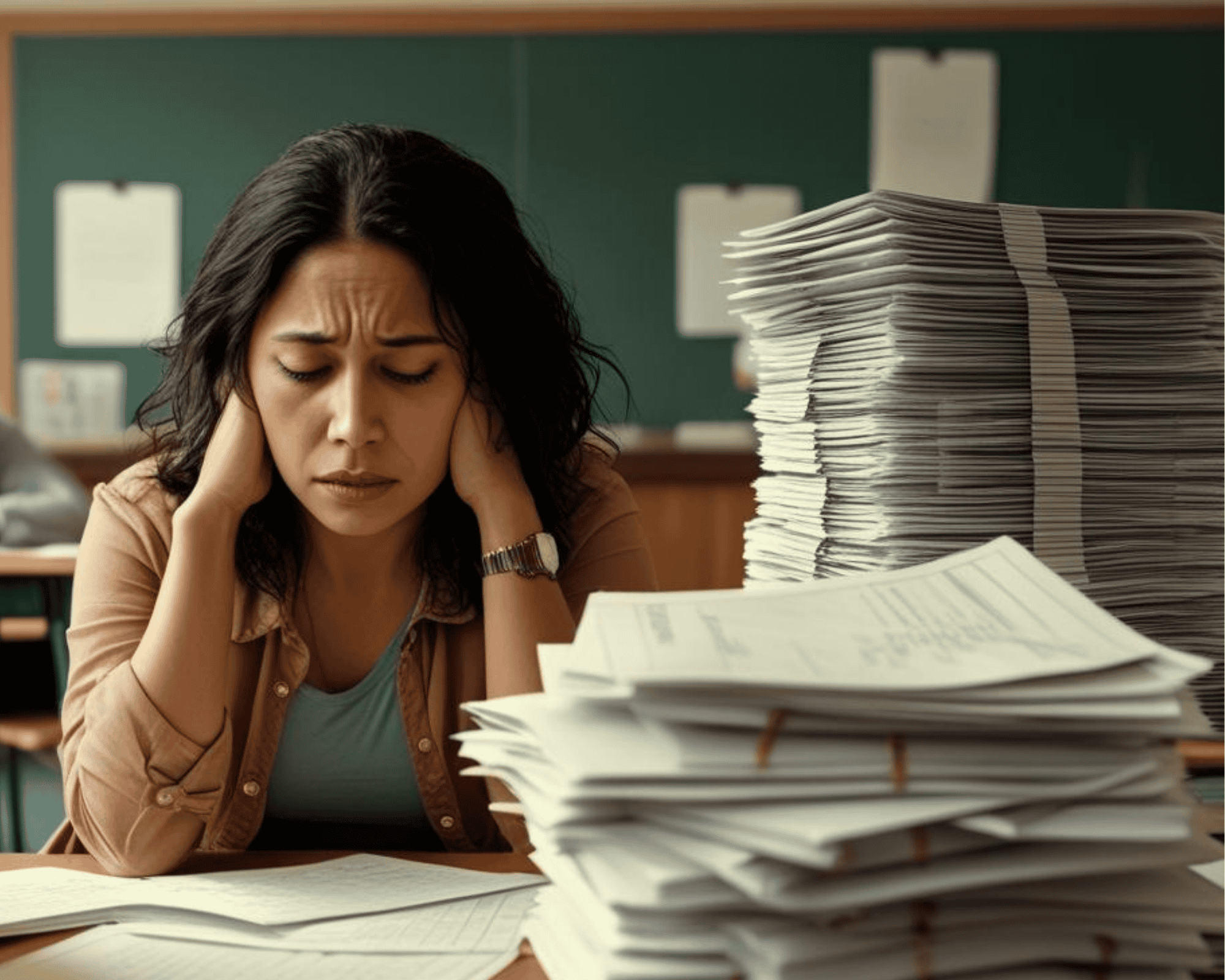 Teacher stressed about assessment marking workloads